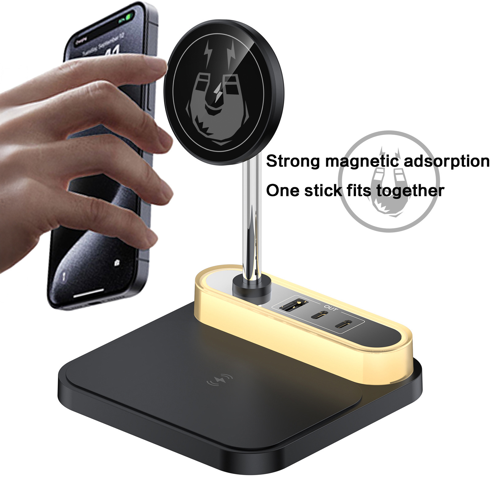 3-in-1 multifunctional magnetic charging dock for mobile phones watches wireless charging dock desktop stand 10W fast charging